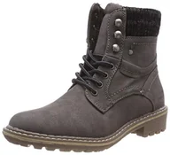 Botki damskie - TOM TAILOR Damskie sztyblety 585200930, szary - Grau Coal 00013-39 eu - miniaturka - grafika 1
