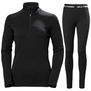 Helly Hansen Lifa Merino Midweight H/Z, komplet damski, czarny - Pozostała odzież narciarska - miniaturka - grafika 1
