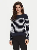 Swetry damskie - Tommy Hilfiger Sweter WW0WW40099 Granatowy Regular Fit - miniaturka - grafika 1