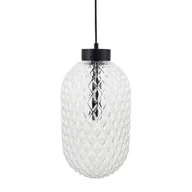 Lampy sufitowe - Wisząca lampa szklana Tanpo 5208 Shilo do salonu transparentna czarna - miniaturka - grafika 1