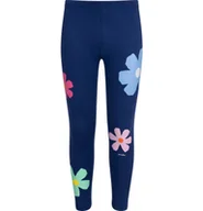 Spodnie i spodenki dla dziewczynek - Legginsy dla dziewczynki, z motywem kwiatowym, granatowe 3-8 lat - miniaturka - grafika 1