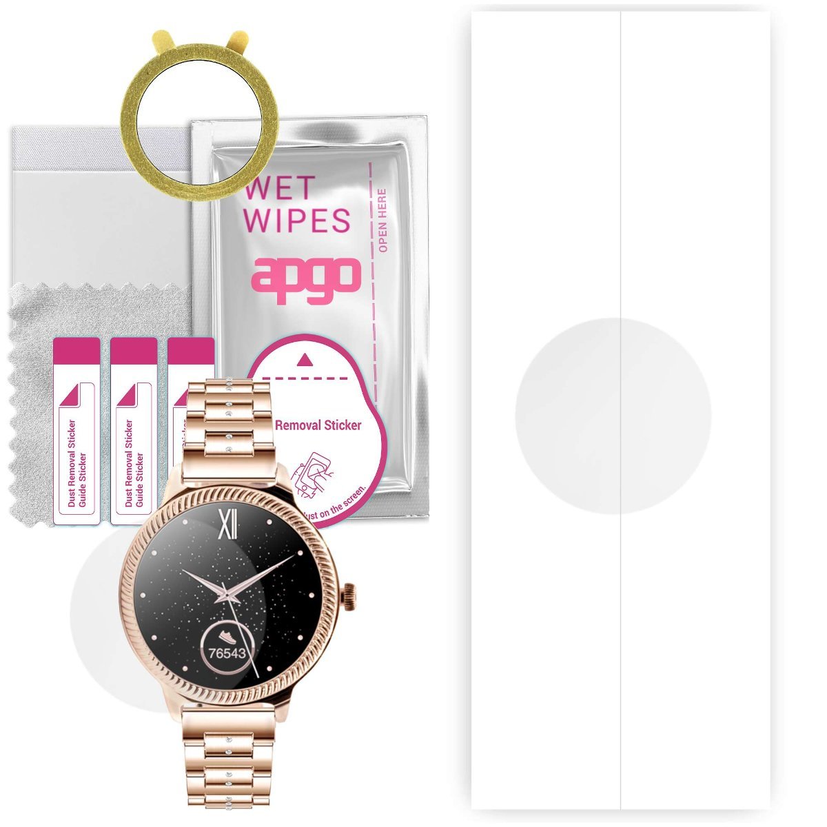 1x Folia hydrożelowa do Watchmark Fashion Active - apgo Smartwatch Hydrogel Protection Ochrona na ekran smartwatcha