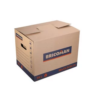 Karton przeprowadzkowy BRICOMAN 58L 46.5x35x36 cm - Pudła i kartony archiwizacyjne - miniaturka - grafika 1