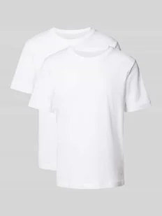 T-shirt w jednolitym kolorze w zestawie 2 szt. - Koszulki męskie - miniaturka - grafika 1