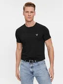 Koszulki męskie - Guess T-Shirt Caleb U97M00 KCD31 Czarny Slim Fit - miniaturka - grafika 1