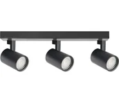 Lampy sufitowe - Oświetlenie punktowe LYNX 3xGU10/10W/230V czarny - miniaturka - grafika 1