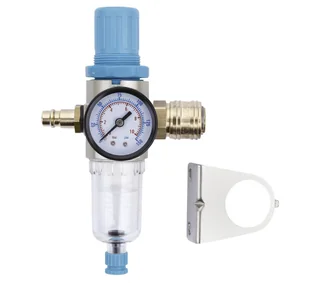 ZESTAW Regulator powietrza z manometrem odwadniaczem i filtrem REDATS P-700 1/4" STD + wtyk + szybkozłączka - Akcesoria wulkanizacyjne - miniaturka - grafika 1