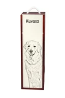 Zestawy upominkowe - Kuvasz - pudełko na wino z psem, pudełko na alkohol z grafiką, personalizowane pudełko na prezent marki Art-Dog - miniaturka - grafika 1