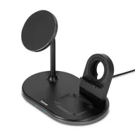 Ładowarki do telefonów - Hama Ładowarka indukcyjna 3w1 MagCharge Multi 15W Czarny - miniaturka - grafika 1
