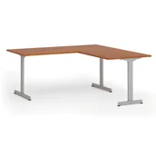 Biurka - Biurko PRIMO BETA L, 1800 x 1800 mm, podstawa szara, czereśnia - miniaturka - grafika 1