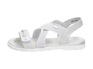 Buty dla dziewczynek - Srebrne sandałki dziecięce Badoxx 5sd606 - miniaturka - grafika 1