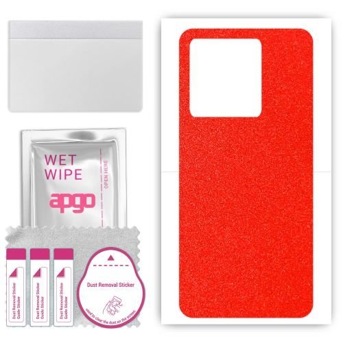 folia naklejka skórka strukturalna na TYŁ do Realme C63 - Czerwony Pastel Matowy - apgo SKINS