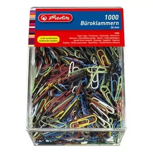 Herlitz SPINACZE KOLOROWE 26MM 1000 SZT - Spinacze i klipsy do papieru - miniaturka - grafika 1