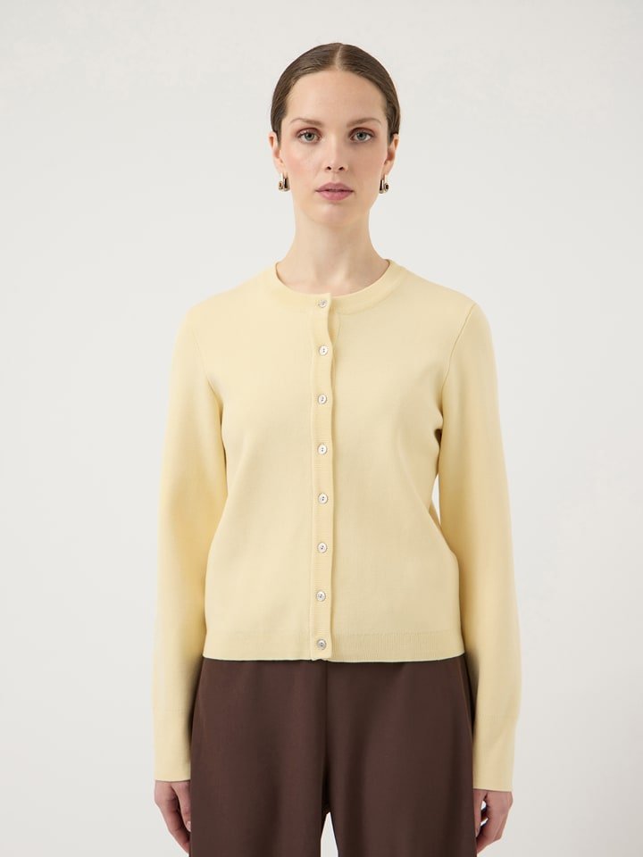 YAS Kardigan w kolorze jasnożółtym