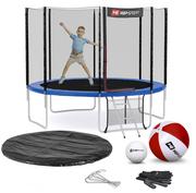 Trampoliny - Hop-Sport Trampolina 10FT z siatką zewnętrzną HS-T10A Blue 4 nogi - miniaturka - grafika 1