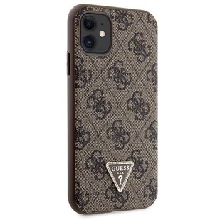 Etui Guess GUHCN61P4TDSCPW na iPhone 11 / Xr - brązowe Crossbody 4G Metal Logo - Etui i futerały do telefonów - miniaturka - grafika 4