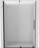 Ścianki i drzwi prysznicowe - Mexen Velar drzwi prysznicowe rozsuwane 140 cm, szron, czarne - 871-140-000-31-70 - miniaturka - grafika 1