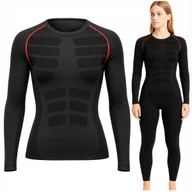 Pozostała odzież narciarska - BIELIZNA TERMOAKTYWNA DAMSKA KOSZULKA ODZIEŻ TERMICZNA BLUZKA DŁUGI RĘKAW S CZARNA - miniaturka - grafika 1