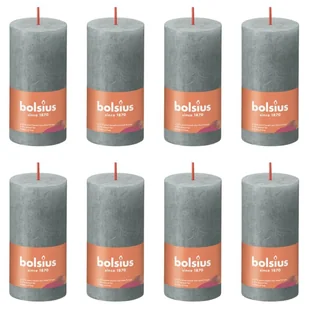 Rustykalne świece pieńkowe Shine, 8 szt., 100x50 mm, zielone Lumarko! - Aromaterapia - miniaturka - grafika 1