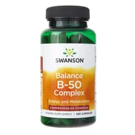 Witaminy i minerały - SWANSON Balance B-50 kompleks witamin - 100 kapsułek - miniaturka - grafika 1