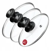 Pokrywki - Zestaw pokryw żaroodpornych Barletta 16,18,20 cm - miniaturka - grafika 1