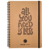 Notesy i bloczki - brulion na spirali ECO FRIENDLY 66B5 w kratkę - miniaturka - grafika 1