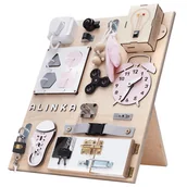 Zabawki sensoryczne - Średnia tablica manipulacyjna - żarówka - róż - miniaturka - grafika 1