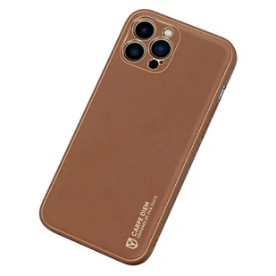 Dux Ducis Yolo etui iPhone 14 Pro elegancki pokrowiec ze skóry ekologicznej brązowy - Etui i futerały do telefonów - miniaturka - grafika 4