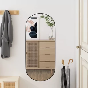 vidaXL Lustro ścienne, 35x80 cm, szklane, owalne - Lustra - miniaturka - grafika 1
