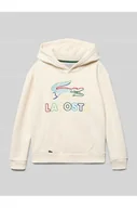 Bluzy damskie - Bluza z kapturem o kroju regular fit z mieszanki bawełny - Lacoste - miniaturka - grafika 1