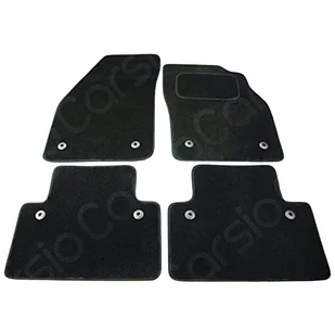 Carsio CARP-CUT-1327-(39x8) dopasowane czarne dywaniki samochodowe do S40 V40 2004-2012 - 4-częściowy zestaw z 8 klipsami - Dywaniki samochodowe - miniaturka - grafika 1
