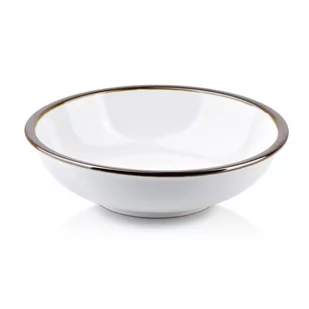 Lumarko Lumarko Lumarko Cal White Miska 500ml 18x18xh5cm! biały złoty - Miski i półmiski - miniaturka - grafika 1