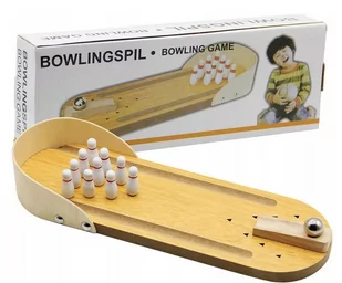 Gra Mini Drewniany Kręgle Stół Bowling Dla Dzieci - Łamigłówki - miniaturka - grafika 1