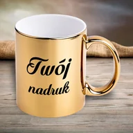 Kubki - Kubek platerowany z Twoim nadrukiem - złoty - miniaturka - grafika 1