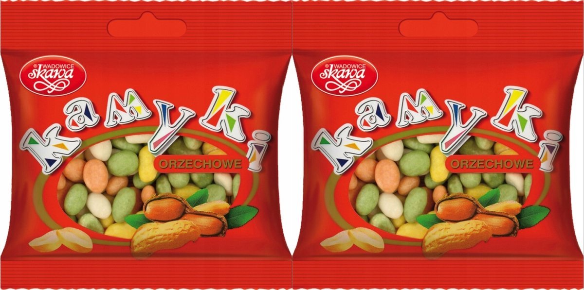 Skawa Cukierki Draże Kamyki Orzechowe 80g x 2 Zestaw Dwupak