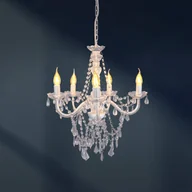 Lampy sufitowe - Näve Żyrandol Cecilia, biały, żelazo/akryl, Ø 52 cm, 5-punktowa. - miniaturka - grafika 1