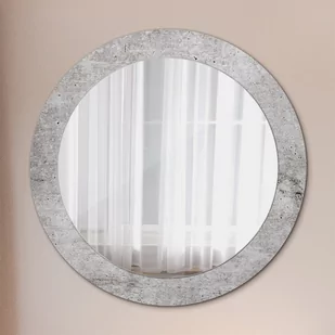 Lustro dekoracyjne okrągłe Szary beton - Lustra - miniaturka - grafika 1