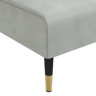 Sofa rozkładana L, jasnoszara, 271x140x70 cm, aksamit Lumarko! - Narożniki - miniaturka - grafika 10