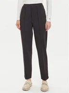 Spodnie damskie - Tommy Hilfiger Spodnie materiałowe WW0WW43633 Czarny Straight Fit - miniaturka - grafika 1