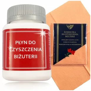 Zestaw Do Czyszczenia Biżuterii Srebrnej I Złotej Płyn + Duża Ściereczka - Biżuteria - akcesoria - miniaturka - grafika 1