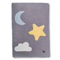 Maty edukacyjne - Hi Little One kołderka mata do zabawy z oddychającej organicznej BIO bawełny DAY & NIGHT Grey - miniaturka - grafika 1