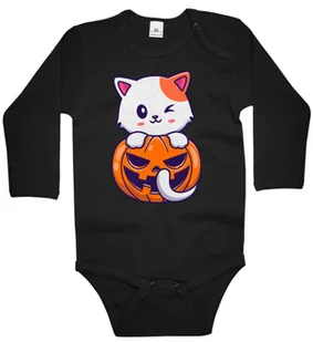 Body dziecięce Śmieszny Kotek W Dyni Halloween Jack O'Lantern 62/68 - Body dla niemowląt Body dziecięce Śmieszny Kotek W Dyni Halloween Jack O'Lantern 62/68 - Body dla niemowląt - miniaturka - grafika 1