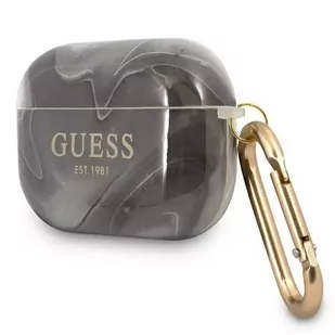 Guess GUAPUNMK AirPods Pro cover czarny/black Marble Collection - Akcesoria do słuchawek - miniaturka - grafika 3