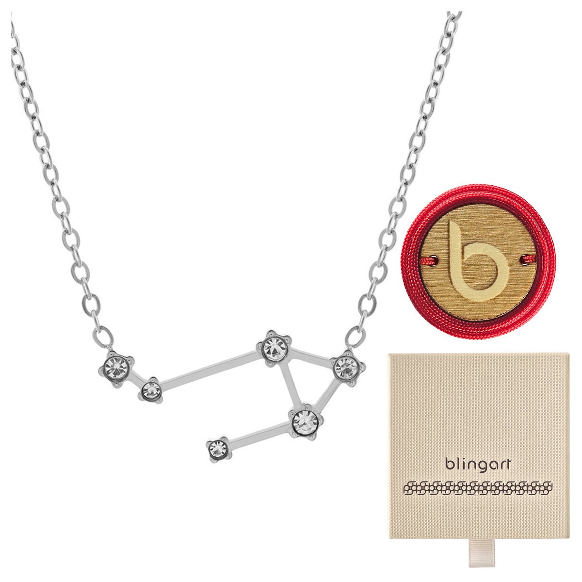 Naszyjnik łańcuszek celebrytka KONSTELACJA WAGA zn