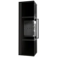 Piece wolnostojące - Piec wolnostojący koza Tora M 8 kW Ø 150, czarny termotec ,lacobel czarny - miniaturka - grafika 1