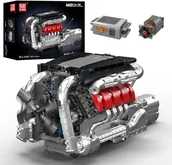 Klocki - KLOCKI MOULD KING 10203 SILNIK MERCEDES-BENZ V8 ENGINE + SKRZYNIA 1169 EL. - miniaturka - grafika 1