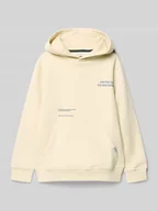 Swetry dla chłopców - Bluzka o kroju regular fit z kapturem i naszywką z logo - miniaturka - grafika 1