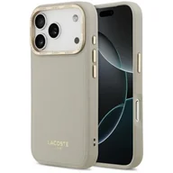 Etui i futerały do telefonów - Etui LACOSTE Champs Elysees Gold Logo MagSafe do Apple iPhone 17 Pro Beżowy - miniaturka - grafika 1