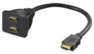 Kable - Microconnect HDM19M19F19F kabel HDMI 0,2 m HDMI Typu A (Standard) Czarny - miniaturka - grafika 1