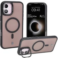 Etui i futerały do telefonów - Bizon Etui z podstawką i pierścieniem magnetycznym Case Eclipse do iPhone 16 Plus, przydymione z czarną ramką - miniaturka - grafika 1